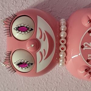 Jeweled Lady Strawberry Ice Pink Kit-Cat Klock clock SUPER RARE